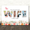 Photo Collage Floral 4-Photo Custom Gift For Wife Any Occasion Print Or Canvas