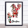 Photo Collage First Christmas Custom Gift 11-Photo Santa Claus Print Or Canvas