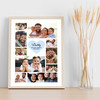 Photo Collage Father's Day Gift For Daddy 10-Photo Blue Heart Print Or Canvas