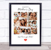 Photo Collage Gift For Anyone Mother's Day 11-Photo Red Heart Print Or Canvas