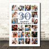 Photo Collage Print Or Canvas 30th Birthday Personalised Gift For Uncle 20-Photo