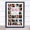 Photo Collage 100th Birthday Gift For Aunty 20-Photo Portrait Print Or Canvas Photo Collage 100th Birthday Gift For Aunty 20-Photo Portrait Print Or Canvas