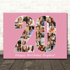Photo Collage Print Or Canvas 20th Birthday Custom Gift For Her 20-Photo 20 Pink
