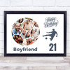 Photo Collage Print Or Canvas 21st Birthday Gift For Boyfriend 14-Photo Football