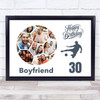 Photo Collage Print Or Canvas 30th Birthday Gift For Boyfriend 14-Photo Football