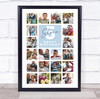 Photo Collage Print Or Canvas Kids Birthday Gift For Boys Any Age 20-Photo Blue