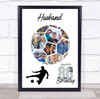 Photo Collage Print Or Canvas 80th Birthday Gift For Husband 14-Photo Football