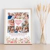 Photo Collage Print Or Canvas Gift For Nanna Mother's Day 9-Photo Pink Floral