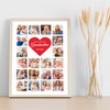 Photo Collage Print Or Canvas Gift For Grandmother Mother's Day 20-Photo Red
