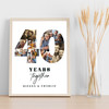 Photo Collage 40th Wedding Anniversary Gift 10-Photo 40 Years Together Print