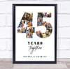 Photo Collage 45th Wedding Anniversary Gift 11-Photo 45 Years Together Print