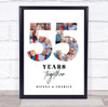 Photo Collage 55th Wedding Anniversary Gift 10-Photo 55 Years Together Print