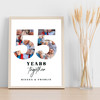 Photo Collage 55th Wedding Anniversary Gift 10-Photo 55 Years Together Print