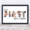 Photo Collage 1st Wedding Anniversary Gift 5-Photo First Year Together Print