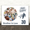 Photo Collage Print 30th Birthday Gift For Brother-In-Law 14-Photo Football
