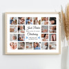 Photo Collage Print Or Canvas Christening Gift For Boys 20-Photo Blue Doves