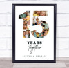 Photo Collage 15th Wedding Anniversary Gift 9-Photo 15 Years Together Print