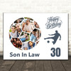 Photo Collage Print Or Canvas 30th Birthday Gift For Son 14-Photo Football