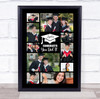 Photo Collage Graduation Gift For Student 10-Photo Black You Did It Print Canvas
