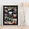 Photo Collage Graduation Gift For Student 10-Photo Black You Did It Print Canvas