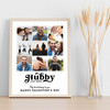 Photo Collage Valentine's Day 9-Photo Custom Gift For Hubby Husband Print