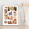 Photo Collage 30th Birthday Gift For Anyone 10-Photo 30th Birthday Print Canvas