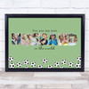 Photo Collage Green Football 7-Photo Any Occasion Gift For Husband Print Canvas