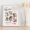 Photo Collage Mother's Day Gift For Grandma 6-Photo Calendar Date Print Canvas