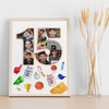 Photo Collage 9-Photo 15th Birthday Gift For Teen Boys Basketball Print Canvas