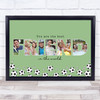 Photo Collage Green Football 6-Photo Any Occasion Gift For Friend Print Canvas