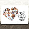 Photo Collage Valentine's Day Gift 14-Photo Love You To The Moon Print Or Canvas