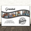 Photo Collage 50th Birthday Gift For Grandad 4-Photo Camera Film Print Or Canvas