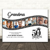 Photo Collage 50th Birthday Gift For Grandma 4-Photo Camera Film Print Or Canvas