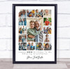 Photo Collage 60th Birthday Custom Gift For Grandfather 15-Photo Print Or Canvas