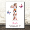 Photo Collage 6-Photo 1st Birthday Gift For Baby Girls Butterfly Print Or Canvas