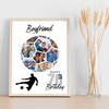 Photo Collage 70th Birthday Gift For Boyfriend 14-Photo Football Print Or Canvas