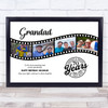Photo Collage 70th Birthday Gift For Grandad 4-Photo Camera Film Print Or Canvas