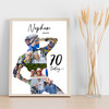 Photo Collage 70th Birthday Gift For Nephew 9-Photo Man Portrait Print Or Canvas