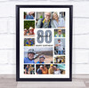 Photo Collage 80th Birthday Custom Gift For Grandad Dad 10-Photo Print Or Canvas