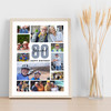 Photo Collage 80th Birthday Custom Gift For Grandad Dad 10-Photo Print Or Canvas