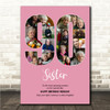 Photo Collage 90th Birthday Custom Gift For Her 16-Photo 90 Pink Print Or Canvas