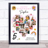 Photo Collage Kids Birthday Gift For Girls Any Age 16-Photo Pink Print Or Canvas Photo Collage Kids Birthday Gift For Girls Any Age 16-Photo Pink Print Or Canvas