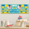Personalised Party Banner For Birthday With Photo Boys Minions Kids