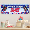 Personalised Party Banner For Kids Birthday Boys Marvel Captain America Any Age