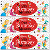 Personalised Party Banner For Kids Birthday Girls Alice In Wonderland Any Age