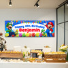 Personalised Party Banner For Kids Birthday Mario Bross Any Age