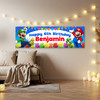 Personalised Party Banner For Kids Birthday Mario Bross Any Age