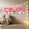 Personalised Party Banner For Kids Birthday Peppa Pig Balloons Any Age