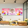 Personalised Party Banner For Kids Birthday Peppa Pig Balloons Photo Any Age