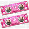 Personalised Party Banner For 13th Birthday With Photo Female Pink Balloons